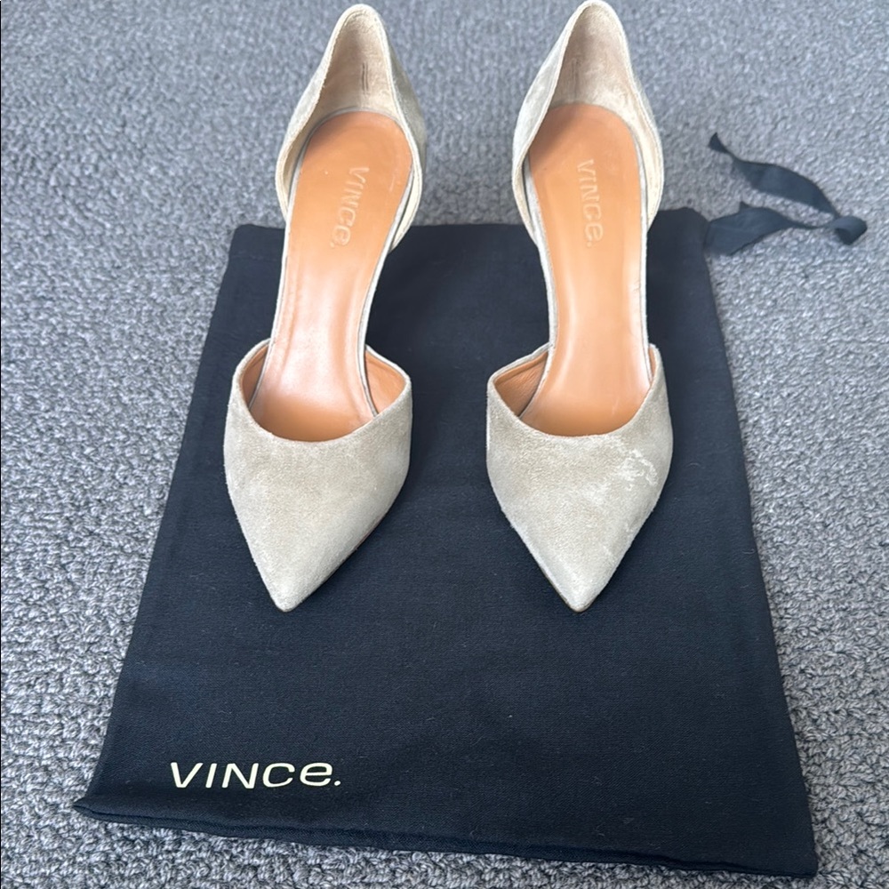 Vince Women's Tan Suede Heels